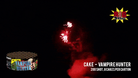 Vampire Hunter fireworks barrage cake